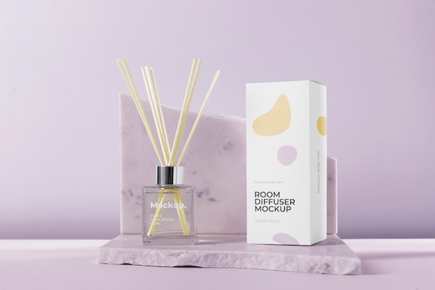 Room diffuser with label mockup