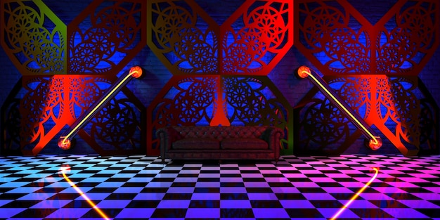 the room is full of art style