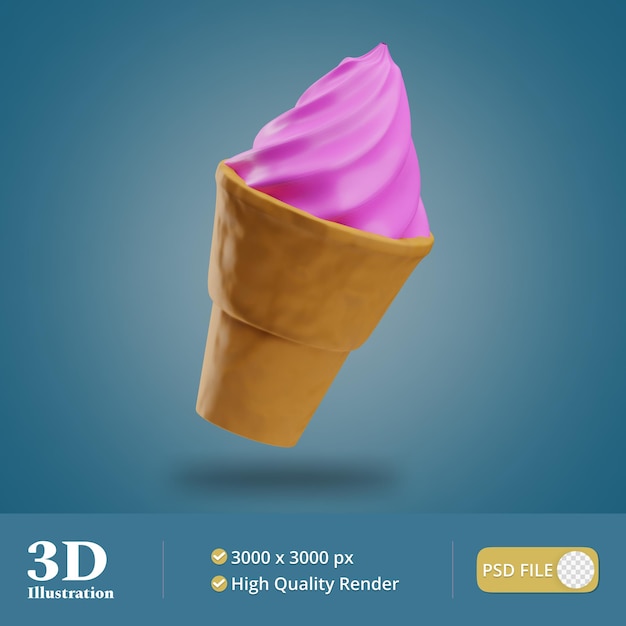 PSD roomijs illustratie 3d