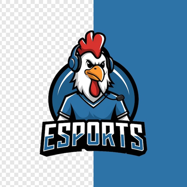 Rooster gaming esport logo mascot design