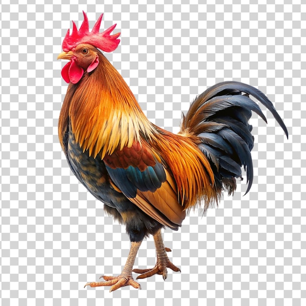 Rooster isolated on transparent background