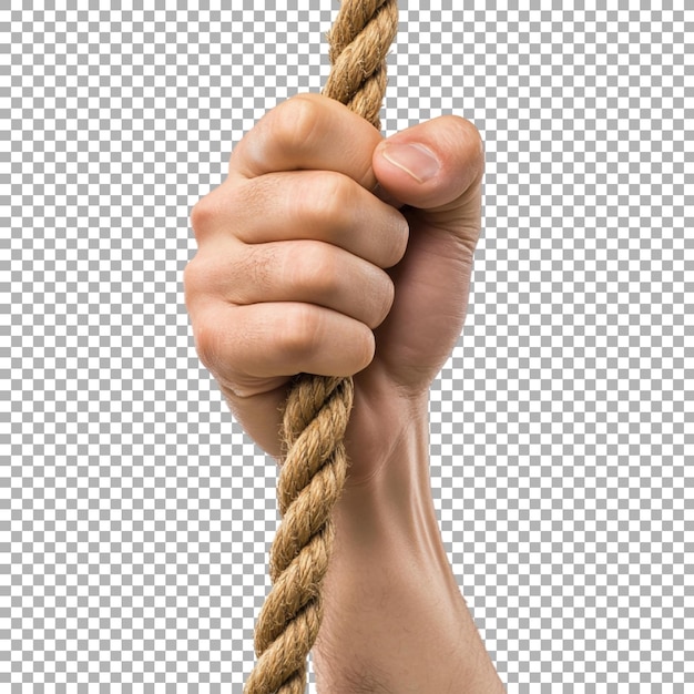 Rope in Hand on Transparent Background Ai Generated