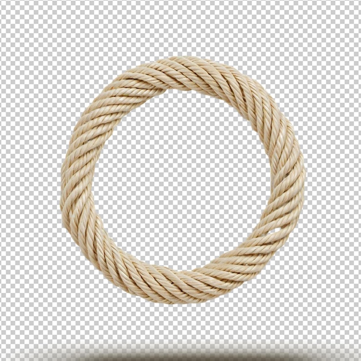 PSD rope isolated on transparent background