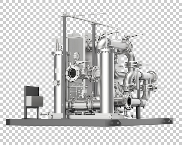 Rörkonstruktion isolerad på transparent bakgrund, 3D-rendera illustration