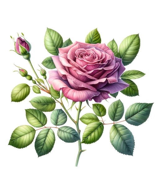 PSD rosa flor aquarela