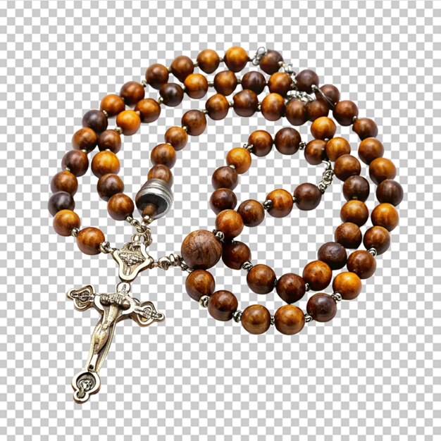 PSD rosary used for christian prayer on transparent background