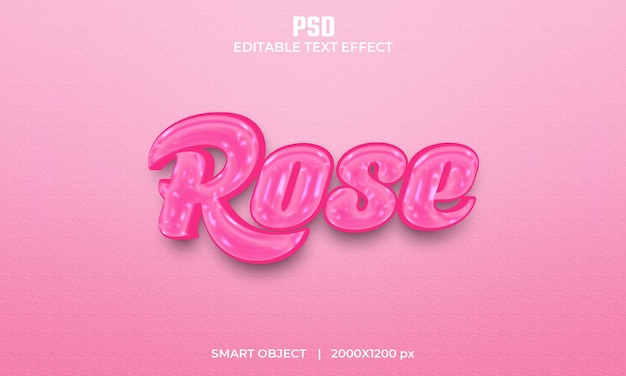 Rose 3d ext stijleffect premium psd