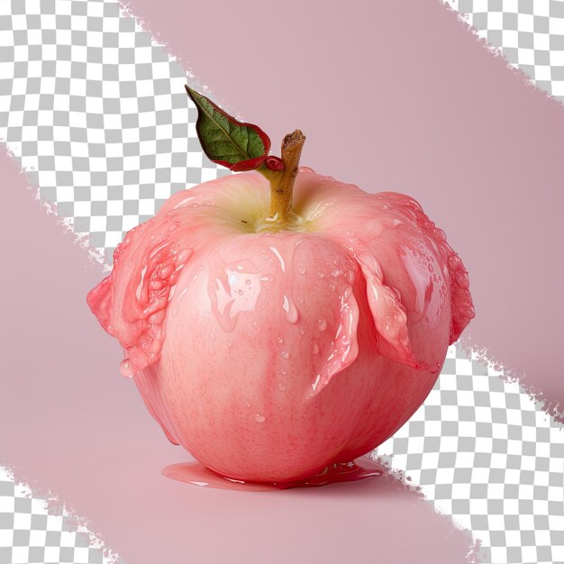 PSD mela rosa su sfondo trasparente