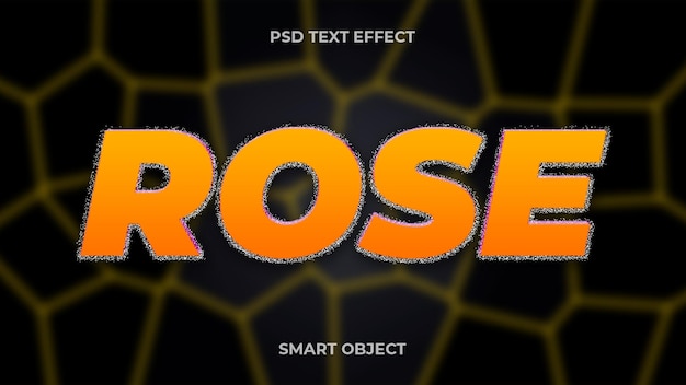 Rose editable psd text effect