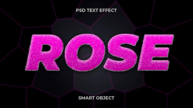 Rose editable psd text effect