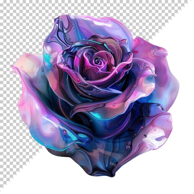 PSD rose flower all colors isolated on transparent background