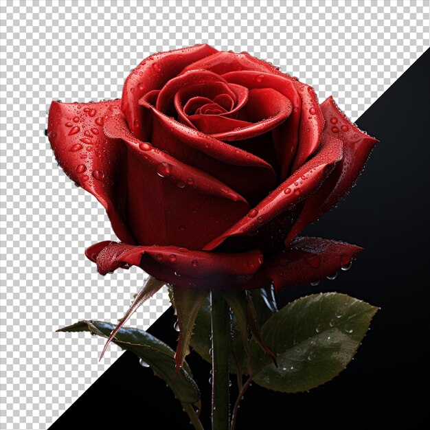 PSD rose flower isolated on transparent background