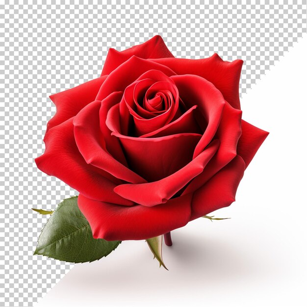 Rose flower isolated on transparent background