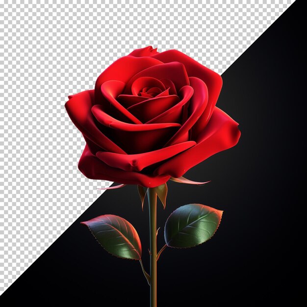 PSD rose flower isolated with transparent background