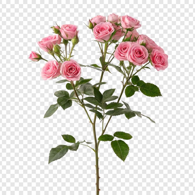 PSD 透明な背景に隔離されたバラの花 png