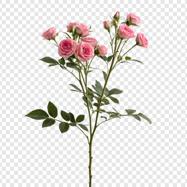 PSD 透明な背景に隔離されたバラの花 png