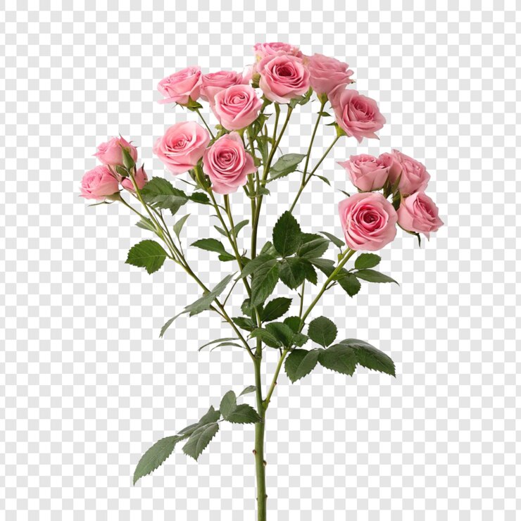 PSD 透明な背景に隔離されたバラの花 png