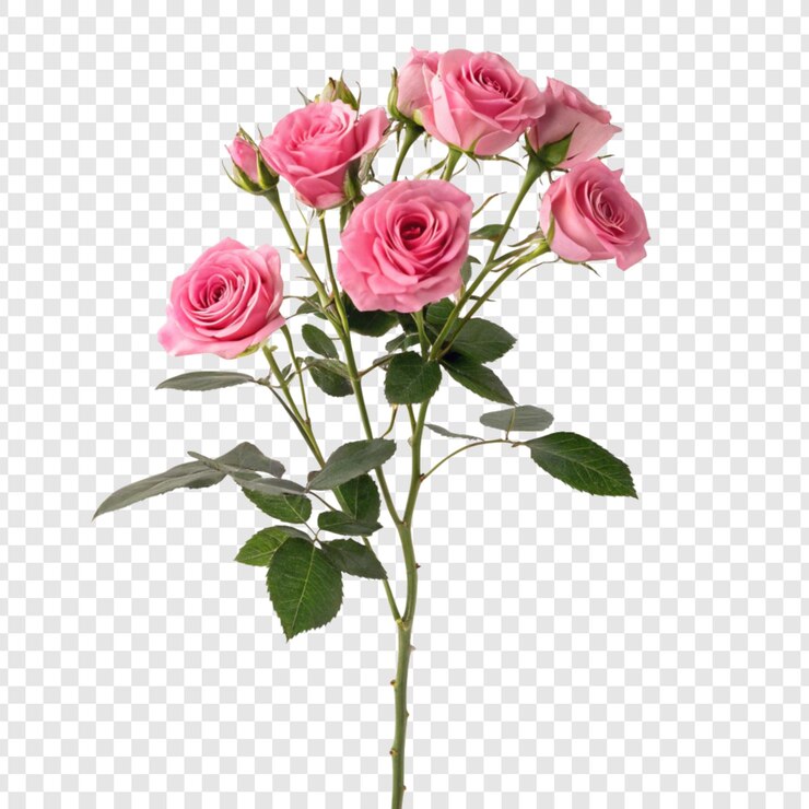 PSD 透明な背景に隔離されたバラの花 png