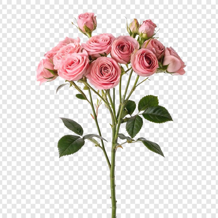 PSD 透明な背景に隔離されたバラの花 png