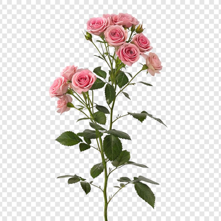 PSD 透明な背景に隔離されたバラの花 png