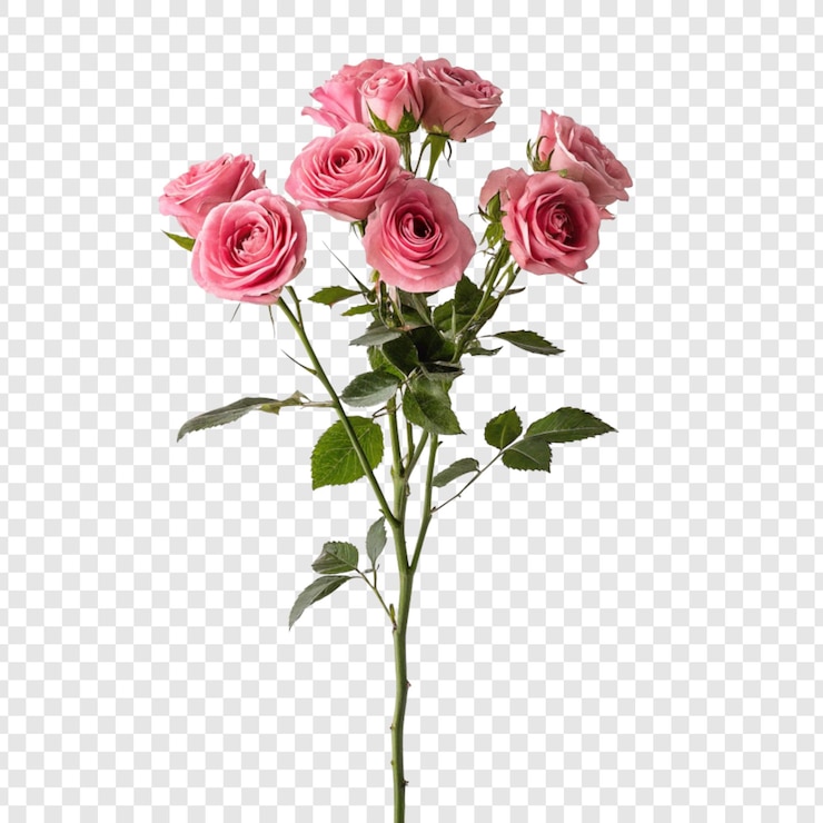 PSD 透明な背景に隔離されたバラの花 png