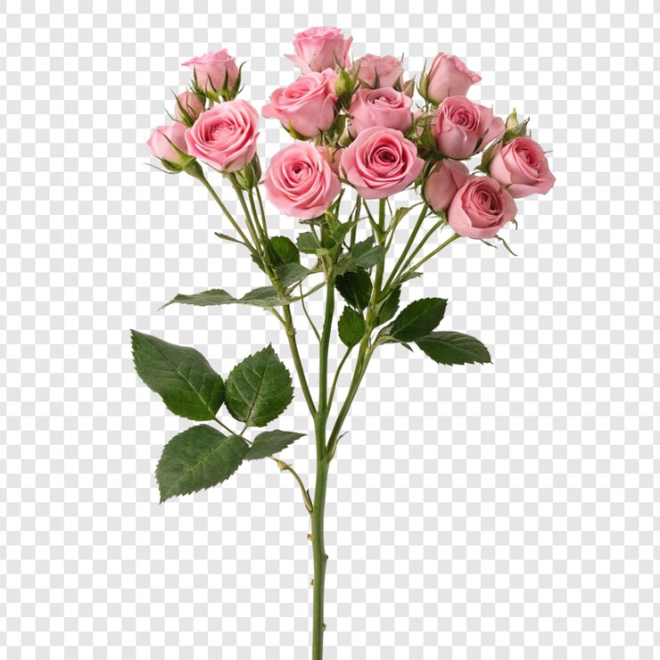 PSD 透明な背景に隔離されたバラの花 png