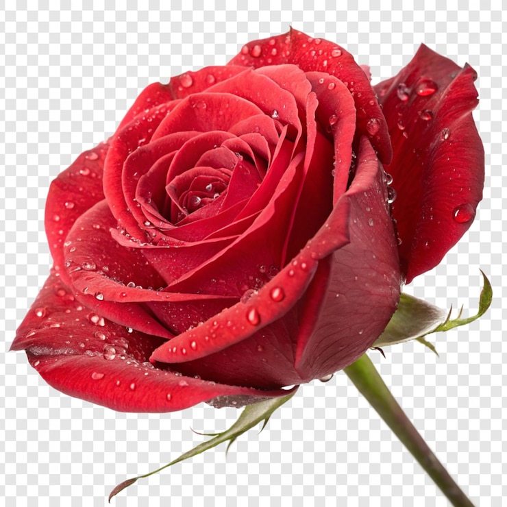 PSD rose flower png isolated on transparent background