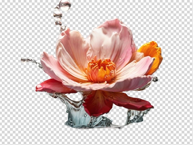 PSD バラの花と葉 png