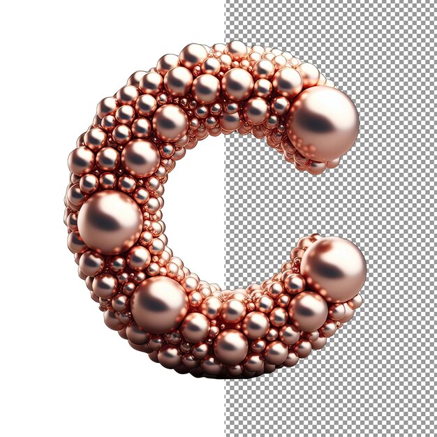 PSD rose gold elegance 3d letter