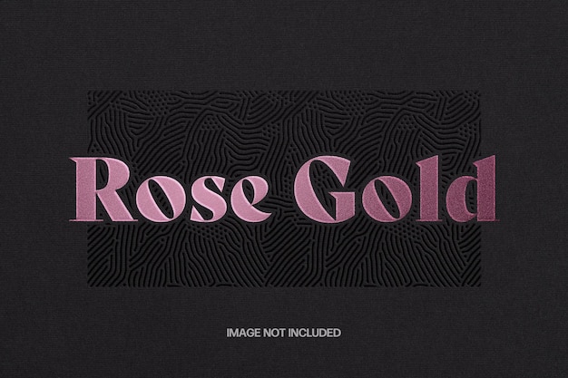 Rose gouden teksteffect sjabloon