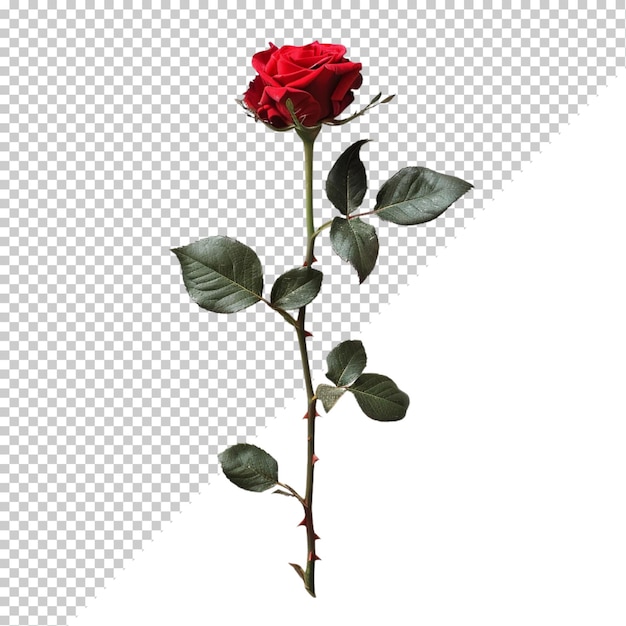 Роза изолирована на прозрачном фоне