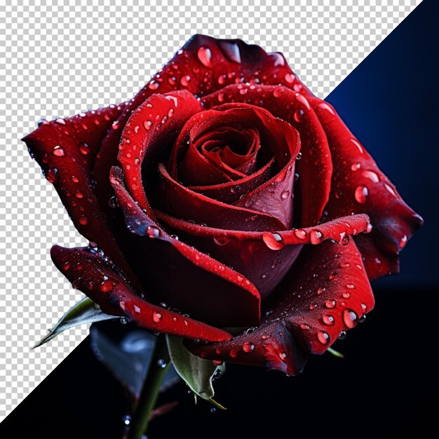 PSD rose isolated on transparent background