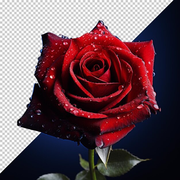 PSD rose isolated on transparent background