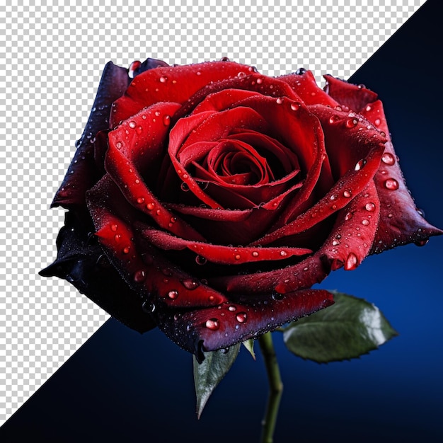 PSD rose isolated on transparent background