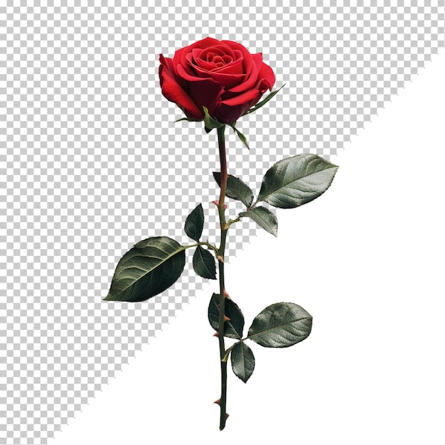 Rose isolated on transparent background