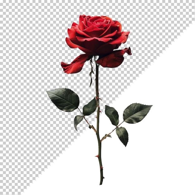 Rose isolated on transparent background