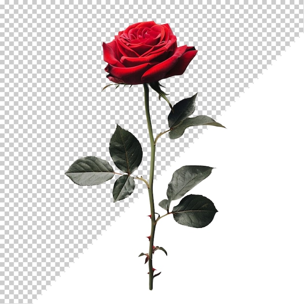 Rose isolated on transparent background