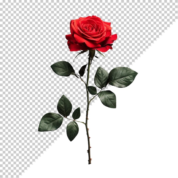 Rose isolated on transparent background