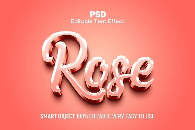 Rose Psd 3D Editable Text Effect style