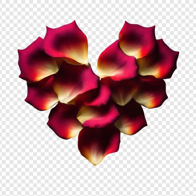 PSD rose e rose petals png isolati su sfondo trasparente