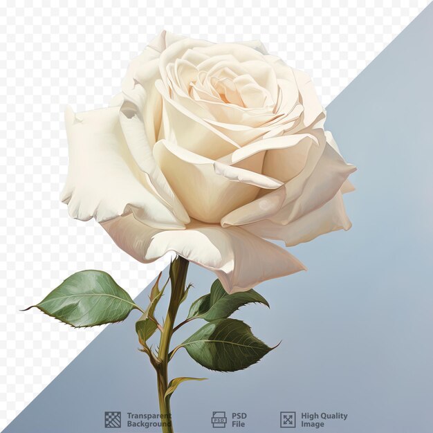 PSD rose that is white