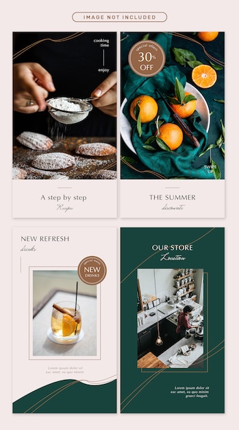 PSD the rosemary social media story templates