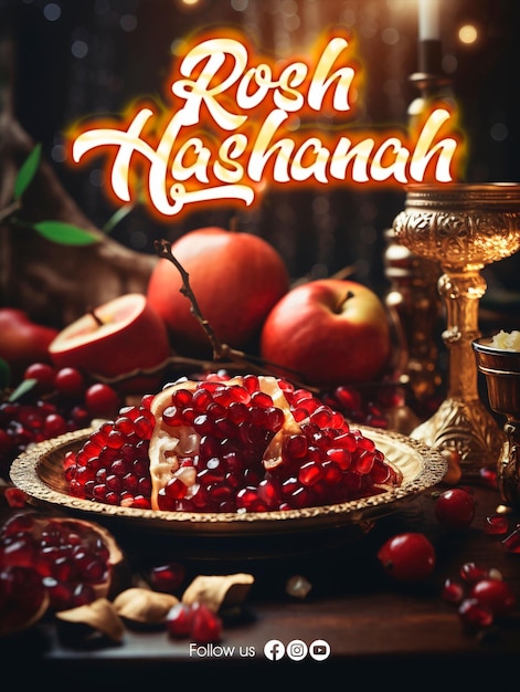 PSD rosh hashanah poster design