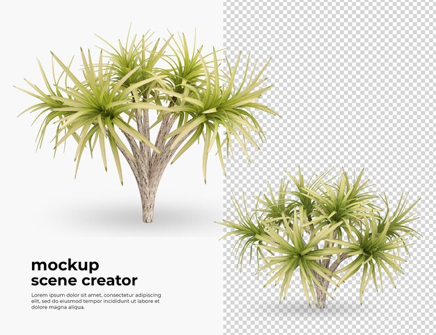 Roślin w renderowaniu dekoracji w renderowaniu 3d