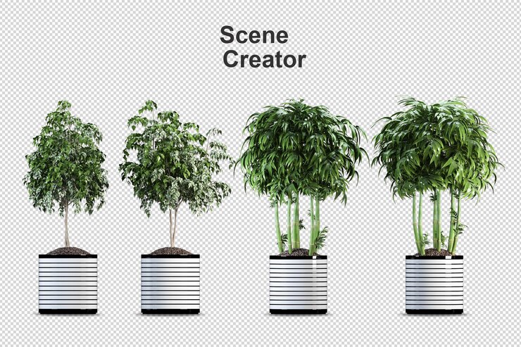 Roślina Monstera w doniczce w renderowaniu 3d