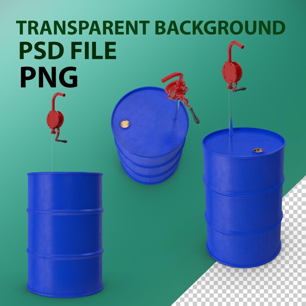 PSD rotary pump with oil barrel png