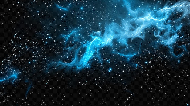 A rotating background with blue and pink particles and stars