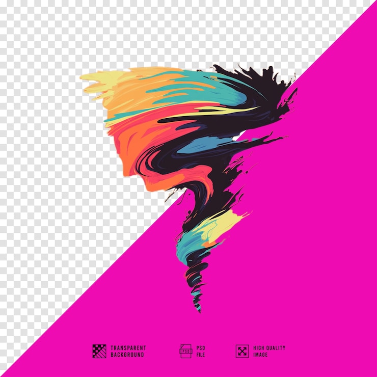 PSD rotating tornado vector graphic transparent png file