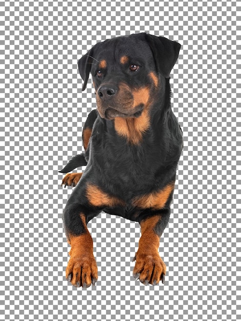 Rottweiler hondenras geïsoleerd op transparante achtergrond