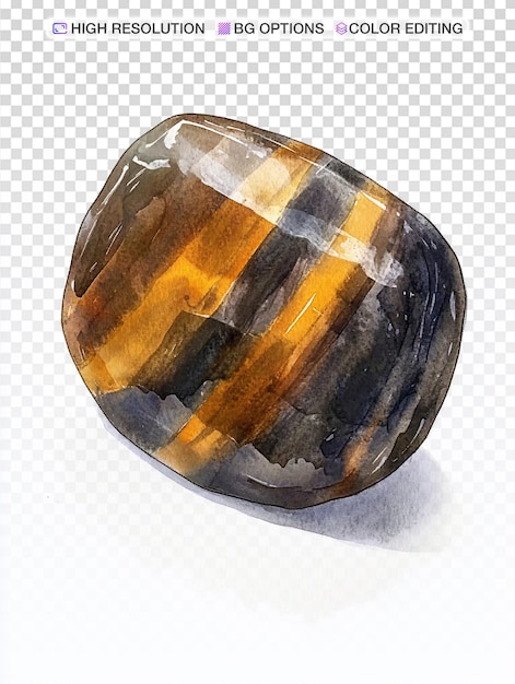 rough tigers eye stone with smooth yellow and brown stripes